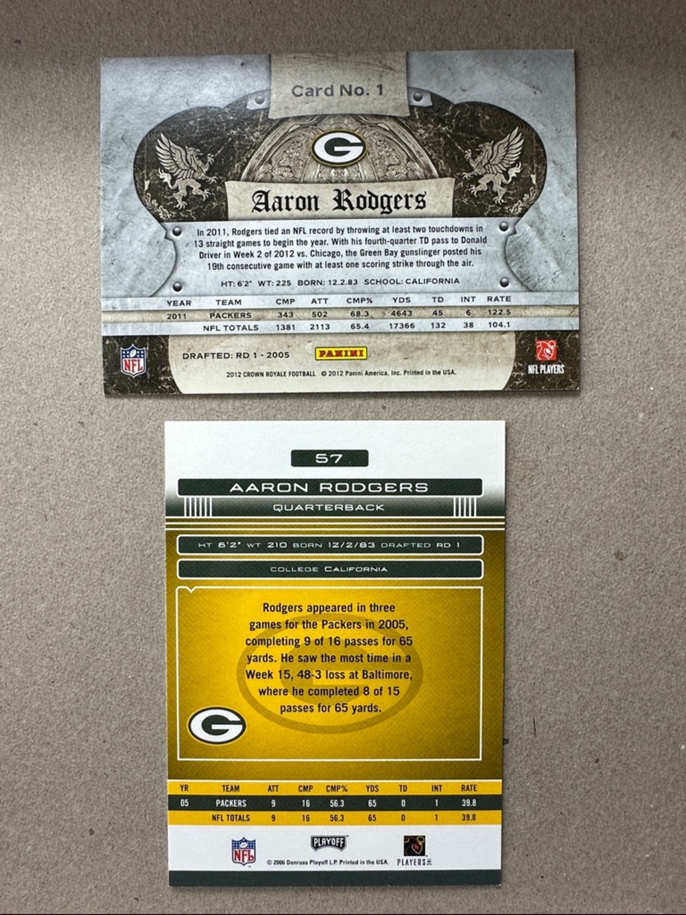 (7) Aaron Rodgers Packers cards w/ Clay Matthews and Jordy Nelson lot of 12 - Picture 5 of 15